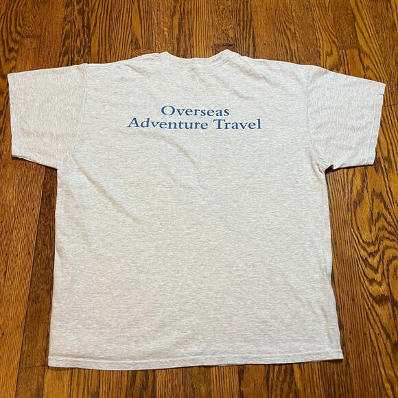 Vintage Y2K Delta Pro Weight Overseas Adventure Travel Safari T-Shirt XL Gray - Picture 11 of 11